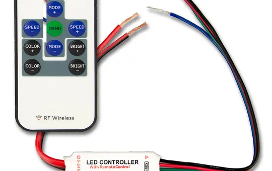 ISOLED 113307 LED-Controller mini Profileinbau 3 x 2 A, RGB-Dimmer, Fernbedienung
