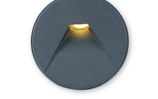 ISOLED 114559 Abdeckung für Sys-Wall68 rund, schräger Lichtauslass | schwarz