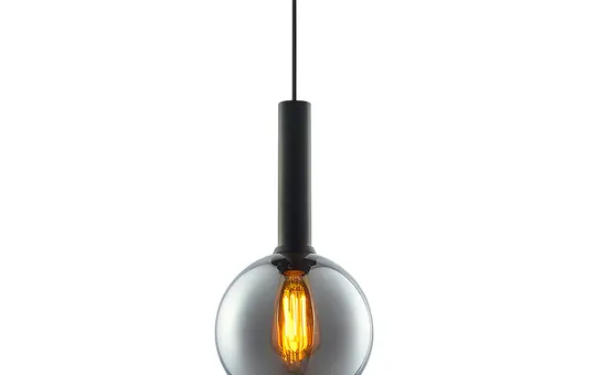 ISOLED 115631 Design-Pendelleuchte E27 Round Glass 200 | schwarz