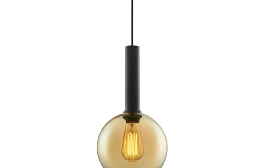 ISOLED 115634 Design-Pendelleuchte E27 Round Glass 200 | amber