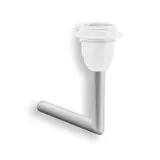 QLES SLA0860 Schirmlampe System-M E27, 230V, ohne Lampenschirm | aluminium | 80x120 mm