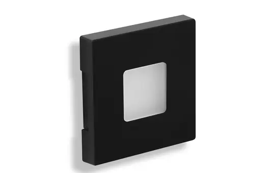 QLES WEQ0403 Wandeinbauleuchte Quadrat System-M beleuchtet, LED, 3000 K | schwarz matt