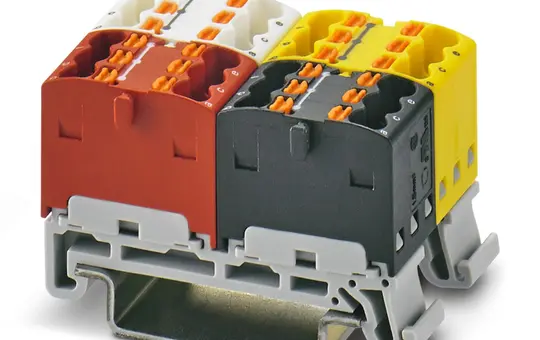 PHOENIX PTFIX 1,5-KNX-NS35AD Verteilerblock PTVFIX KNX-Bus 24-fach, Paarweise | 1,5 mm²