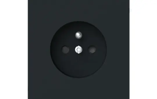 BUSCH-JAEGER 20-1 MUCB-45M internationale Steckdose linear FR/BE, Berührungsschutz | schwarz matt