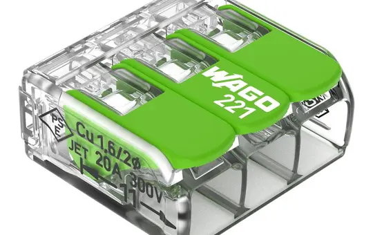 WAGO 221-423 Verbindungsklemme Serie 221 Green Range 3-fach | 4 mm²