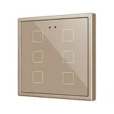 ZENNIO ZVIF70X6C KNX-Tastsensor Flat 70 6-fach | champagner