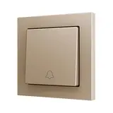 ZENNIO ZS551PB1DC Einfachtaster Soft ZS55 für 1 Binäreingang, Klingel | champagner