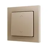 ZENNIO ZS551PB2SHC Einfachtaster Soft ZS55 für 2 Binäreingänge, Jalousie | champagner