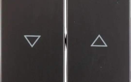 BERKER MAN0200823 Jalousiewippe Serie Q 2-fach | tiefschwarz matt