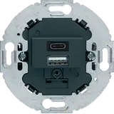 BERKER 260415 USB-Steckdose USB-A/C, 3,0 A, runder Tragring | anthrazit matt