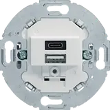 BERKER 260419 USB-Steckdose USB-A/C, 3,0 A, runder Tragring | polarweiß matt
