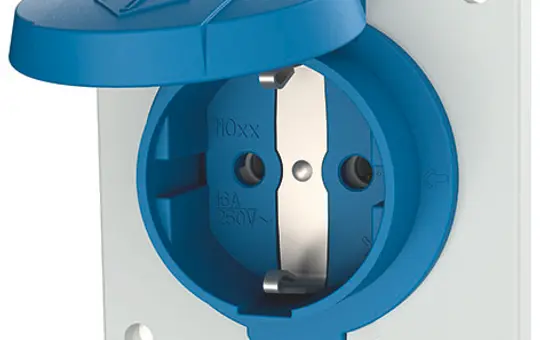 MENNEKES 11011F SCHUKO-Anbausteckdose 16 A, 2-polig+PE, 230 V | blau