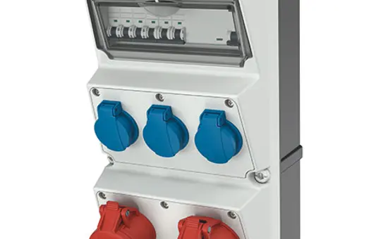 MENNEKES 930008 Steckdosenkombination AMAXX 1x CEE 16 A, 1x CEE 32 A, 3x Steckdosen