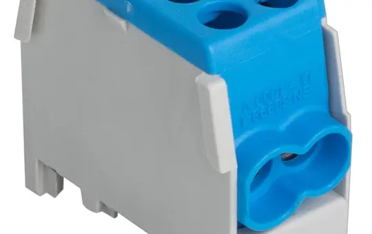 POLLMANN 2080137 Hauptleitungs-Abzweigklemmen M2, 1-polig 2 Eingänge, 2 Ausgänge | blau | 25/16 mm²