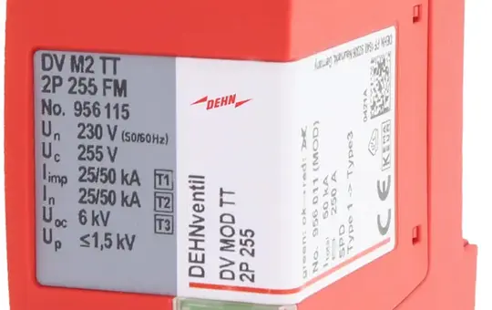 DEHN 956115 DEHNventil Kombi-Ableiter Typ 1+2+3 M2 2-polig, Fernmeldekontakt