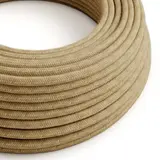 CREATIVE CABLES XZ2SN06 Outdoor-Textilkabel rund meliert | Jute | 2x1,00 mm²