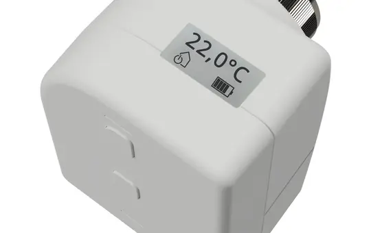 MDT RF-HVA1DLB.01S KNX RF+ Heizkörperthermostat mit Display und Longlife-Batterie, Secure