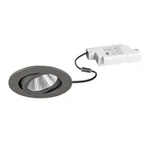 BRUMBERG 39361643 LED-Einbaustrahlerset SEVEN rund, dimmbar, 740 lm, 3000K | titan matt