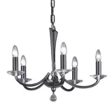 BRUMBERG 859025 Pendelleuchte BAHIA E14 5-fach | schwarzchrom glänzend