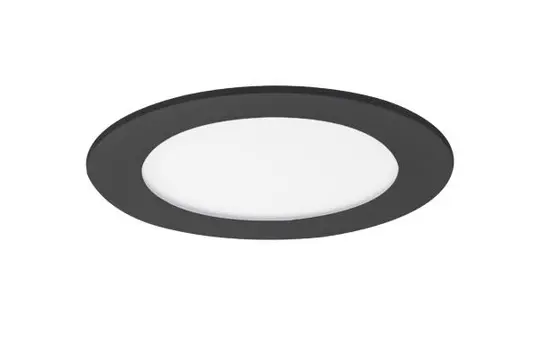 BRUMBERG 12451183 LED-Einbaupanel FLAT350 rund 6 W, 490 lm, 2700K, 115° | strukturschwarz