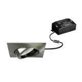 BRUMBERG 38142153 LED-Einbaustrahlerset BREENA quadratisch, schaltbar, 6 W, 730 lm, 3000K, 38° | nickel matt