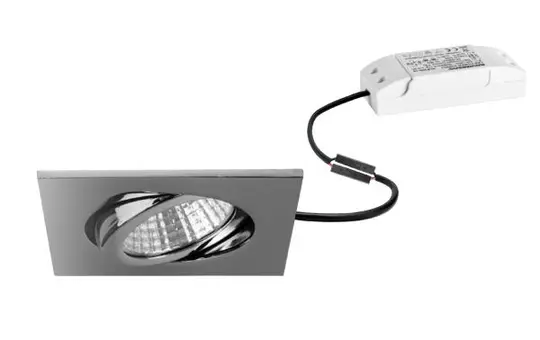 BRUMBERG 33355023 LED-Einbaustrahlerset DAMITA quadrat, schaltbar | chrom glänzend