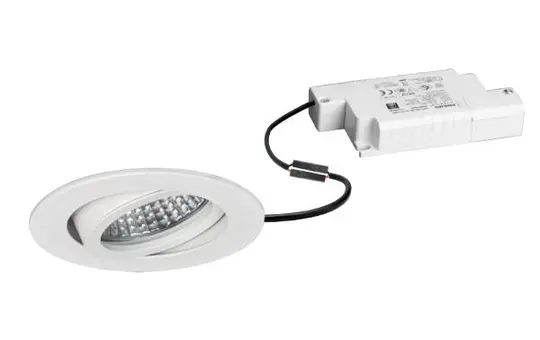 BRUMBERG 39143073 LED-Einbaustrahlerset TIRREL rund, Phasenabschnitt dimmbar | weiß matt