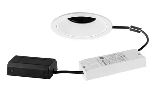 BRUMBERG 41473727 LED-Einbaustrahlerset BINATO DALI rund, 6 W, 740 lm, 2700K, 38° | strukturweiß