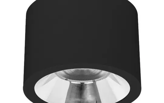 BRUMBERG 42614185 LED-Anbaudownlight APOLLO MAXI rund, hochglänzend, 20,5 W, 2655 lm, 3500K, 55° | strukturschwarz