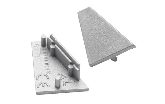 BRUMBERG 53037260 Endkappen-Set ONE silber | 24x19,4x10 mm