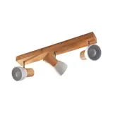 BRUMBERG 57213070 Decken-Anbauleuchte ELTASSO E14 3-fach | holz hell/weiß matt