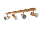 BRUMBERG 57214070 Decken-Anbauleuchte ELTASSO E14 4-fach | holz hell/weiß matt