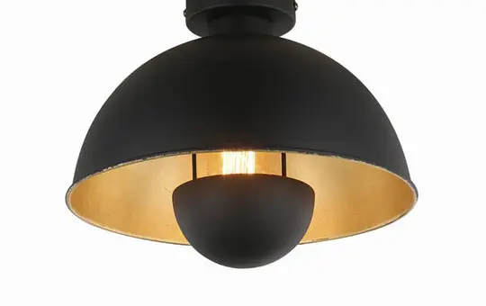 BRUMBERG 57220850 Decken-Anbauleuchte PIERIS 15 W, mit Metallschirm | strukturschwarz/strukturgold | 310 mm