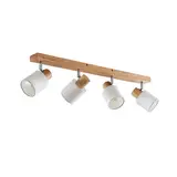 BRUMBERG 57234000 Decken-Anbauleuchte PRUNI 4-fach | holz hell/weiß