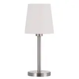 BRUMBERG 58167150 Tischleuchte ARCANIA E27 Schirm rohweiß, 15 W | nickel matt | 170x420 mm