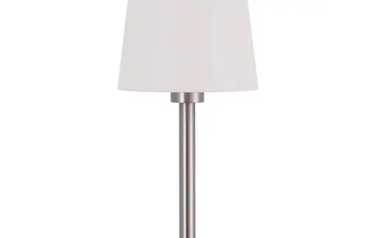 BRUMBERG 58167150 Tischleuchte ARCANIA E27 Schirm rohweiß, 15 W | nickel matt | 170x420 mm