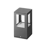 BRUMBERG 65191103 LED-Pollerleuchte KORRA rechteckig, 7 W, 250 lm, 3000K, 312° | strukturgraphit | 200 mm