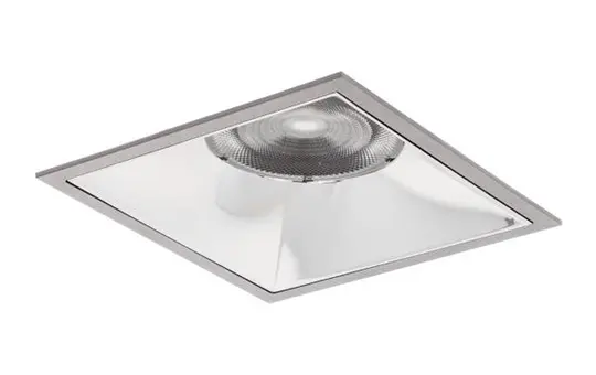 BRUMBERG 40644164DA LED-Einbaudownlight APOLLO MAXI DALI quadrat, hochglänzend, 20,5 W, 2618 lm, 4000K, 55° | struktursilber