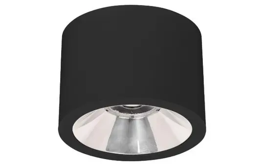 BRUMBERG 42613183DA LED-Anbaudownlight APOLLO MIDI DALI rund, hochglänzend, 14,5 W, 1869 lm, 3000K, 55° | strukturschwarz