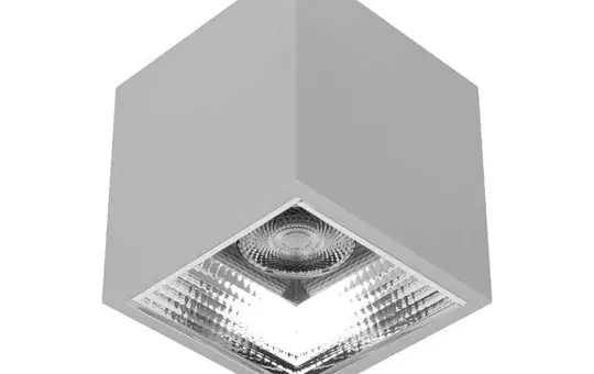 BRUMBERG 43644163DA LED-Anbaudownlight APOLLO MAXI DALI quadrat, facettiert, 20,5 W, 2632 lm, 3000K, 55° | struktursilber