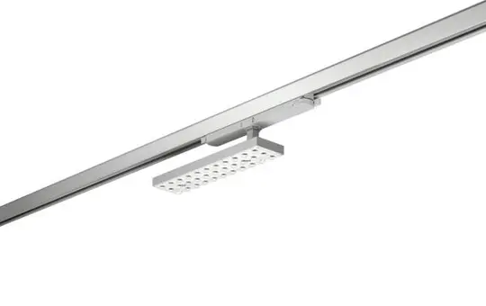 BRUMBERG 44014163DA LED-Schienenstrahler BALI MINI DALI drehbar/schwenkbar, 20 W, 2600 lm, 3000K, 97°/91° | struktursilber