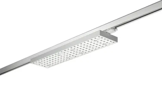 BRUMBERG 44032163DA LED-Schienenstrahler BALI MEGA DALI rechteckig, 63 W, 8800 lm, 3000K, 96°/83° | struktursilber