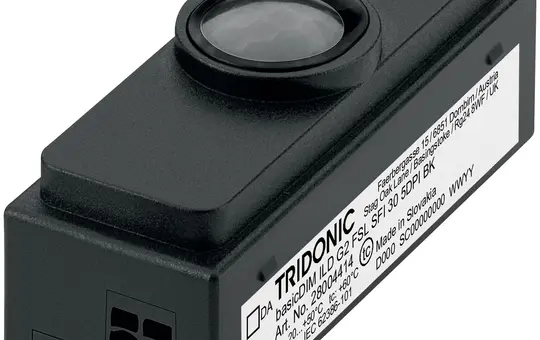 TRIDONIC 28004414 DALI2-Einbau-Präsenzmelder ILD G2 länglich, TW | schwarz | 5 m