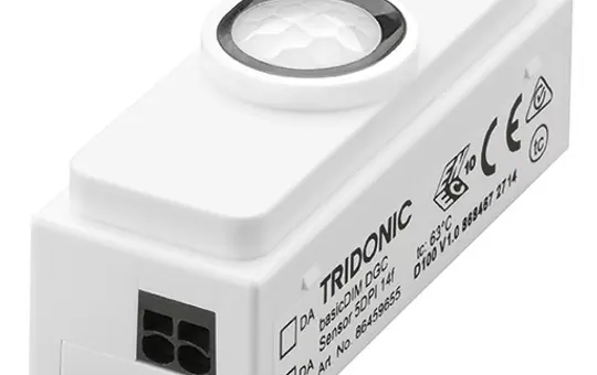 TRIDONIC 28000933 Einbau-Präsenzmelder basicDIM DGC länglich | weiß | 5 m