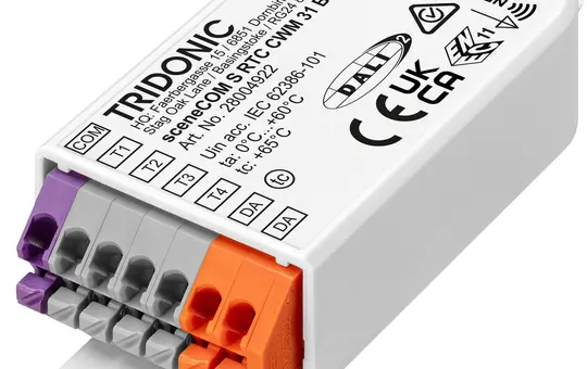 TRIDONIC 28004922 DALI Application Controller UP sceneCOM 1 Linie, RTC, BT | weiß