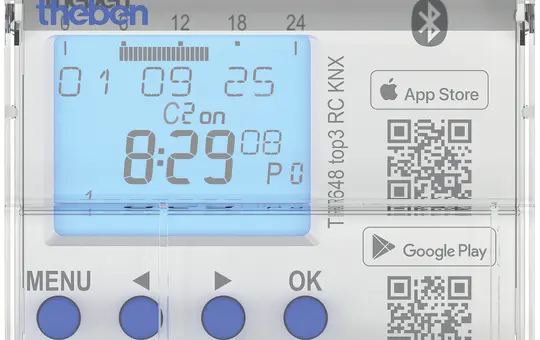 THEBEN TR 648 top3 RC KNX KNX Digitale-Zeitschaltuhr Jahres- und Astroprogramm, App