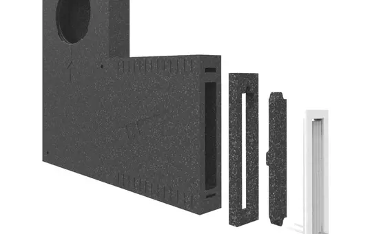 LEAF VENTILATION 535074 Marley Air 4.0 Laibungselement für eine Fassadenoptik ohne Lüftungsgitter