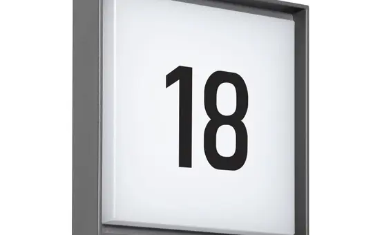 DOTLUX 5046-130120 LED-Hausnummernleuchte WALL square, 2,5 W, 3000 K, Dämmerungssch. | anthrazit