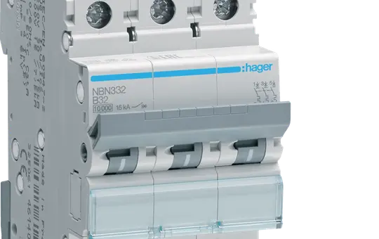 HAGER NBN332 Leitungsschutzschalter 3-polig 15 kA Typ B 32 A