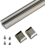 HERA 61500031418 LED-Einfräsprofil 24/12 mm edelstahloptik, für Abdeckprofil 15 mm | 1 m